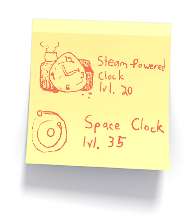 level 20 and 35 clock